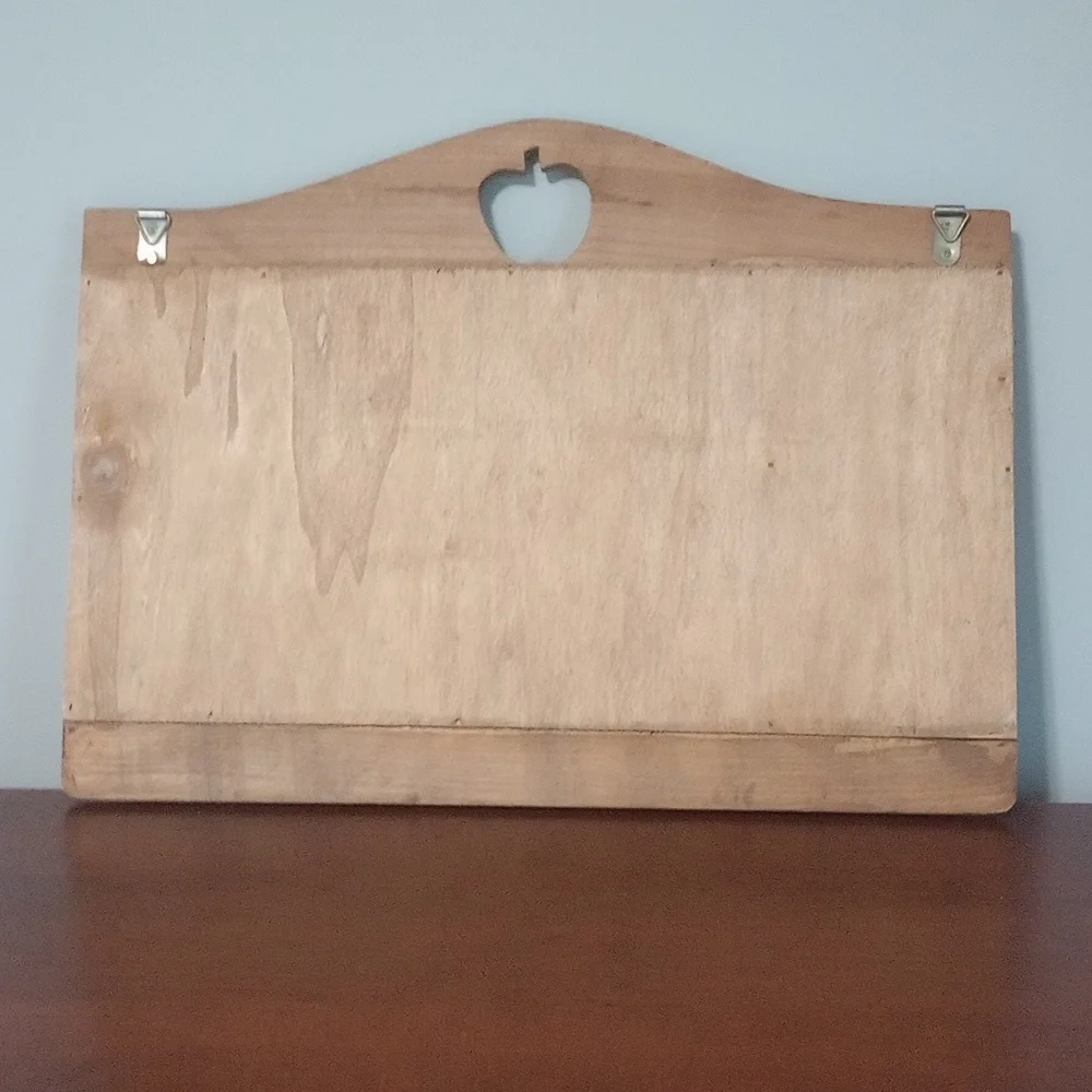 Apple Themed Wooden Wall Organizer